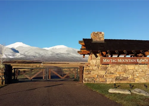 Image of Maytag Mountain Ranch front gate